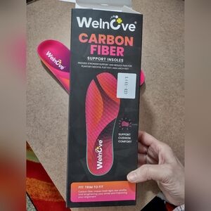 New 9.5 Carbon Fiber Insoles with Arch Support by Welnove